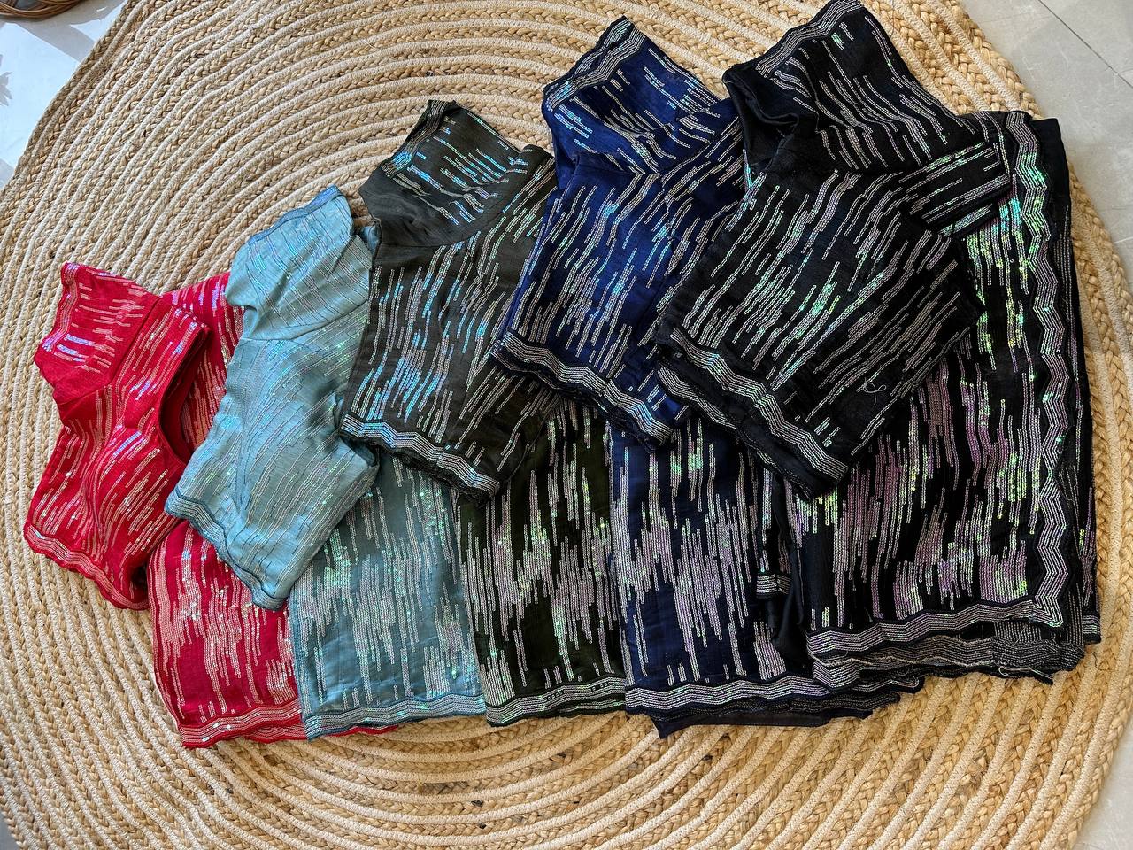Hand-Embroidered Timeless-Black Jimmy Choo Saree with Blouse